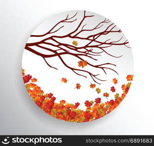 Autumn background with colorful leaves