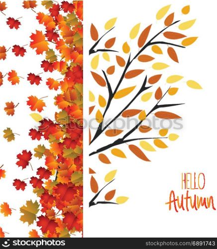 Autumn background with colorful leaves. Thanksgiving Design