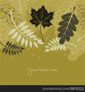 Autumn background with leafs