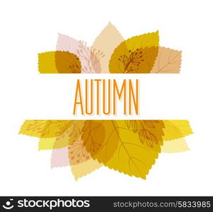 Autumn background with leaves. . Autumn background with leaves. Vector illustration Eps10.