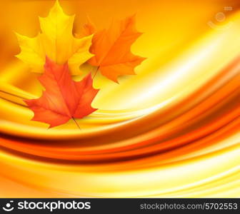 Autumn background with leaves. Back to school. Vector illustration.