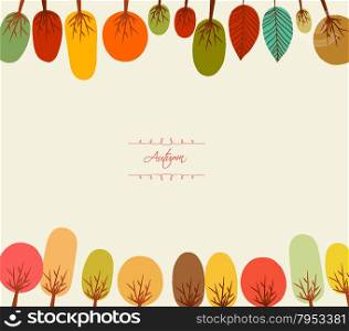 Autumn background with trees