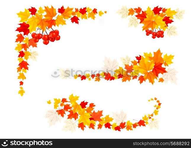 Autumn backgrounds with leaves. Vector illustration.