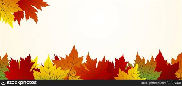 Autumn banner background with copy space vector illustration