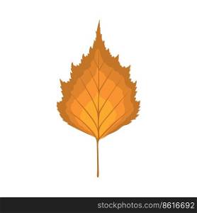 Autumn birch tree≤af. Leaf fall. Vector illustration.