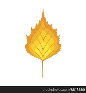 Autumn birch tree leaf. Leaf fall. Vector illustration.