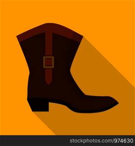 Autumn boot icon. Flat illustration of autumn boot vector icon for web. Autumn boot icon, flat style