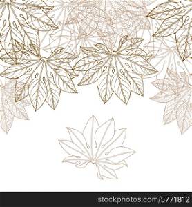 Autumn braun leaves background - vector illustration.. Autumn braun leaves background - vector illustration