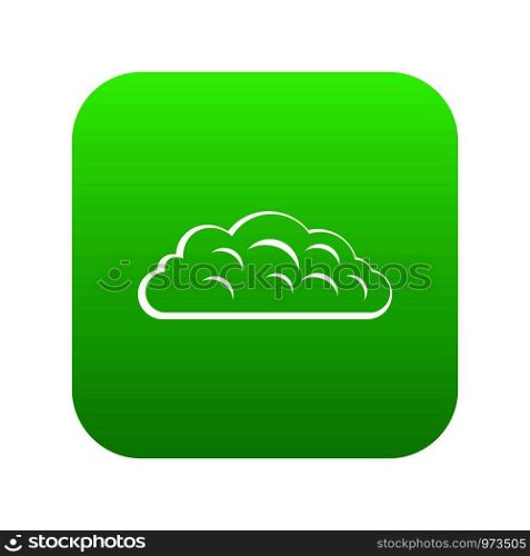 Autumn cloud icon digital green for any design isolated on white vector illustration. Autumn cloud icon digital green