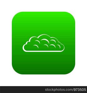 Autumn cloud icon digital green for any design isolated on white vector illustration. Autumn cloud icon digital green
