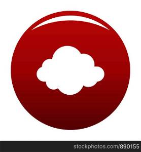 Autumn cloud icon. Simple illustration of autumn cloud vector icon for any design red. Autumn cloud icon vector red