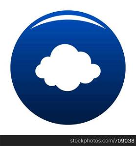 Autumn cloud icon vector blue circle isolated on white background . Autumn cloud icon blue vector