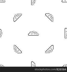 Autumn cloud pattern repeat seamless in black color for any design. Vector geometric illustration. Autumn cloud pattern seamless black