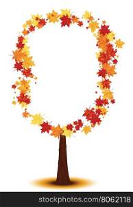 Autumn copy-space frame with maple leaves