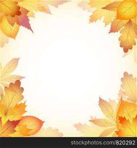 Autumn design background with leaves falling from the tree. EPS10