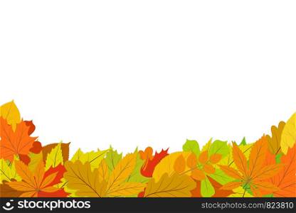 Autumn design background with leaves falling from the tree. EPS10