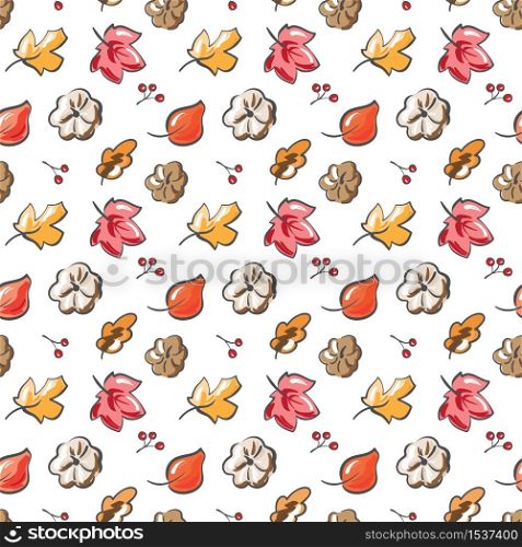 Autumn. Fall. Cute vector seamless pattern. All elements are hidden under mask. Pattern are not cropped and can be edited. Perfect for seasonal holidays, Thanksgiving Day.. Autumn. Fall. Cute vector seamless pattern. All elements are hidden under mask. Pattern are not cropped and can be edited. Perfect for seasonal holidays, Thanksgiving Day