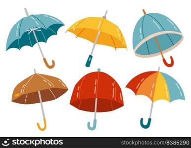 Autumn fall umbrella flat design vector illustration
