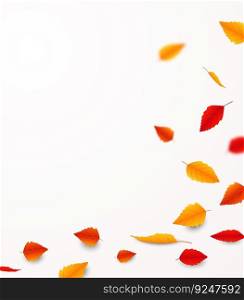 Autumn falling leaves banner design