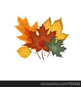 Autumn Falling Leaves Icon Isolated on White Background. Vector Illustration EPS10. Autumn Falling Leaves Icon Isolated on White Background. Vector Illustration