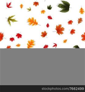 Autumn Falling Leaves Seamless Pattern Background. Vector Illustration EPS10. Autumn Falling Leaves Seamless Pattern Background. Vector Illustration