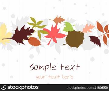 autumn floral background vector illustration