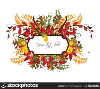 autumn floral frame