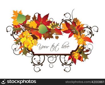 autumn floral frame