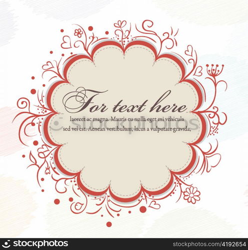 autumn frame with floral vector illustration