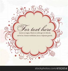 autumn frame with floral vector illustration