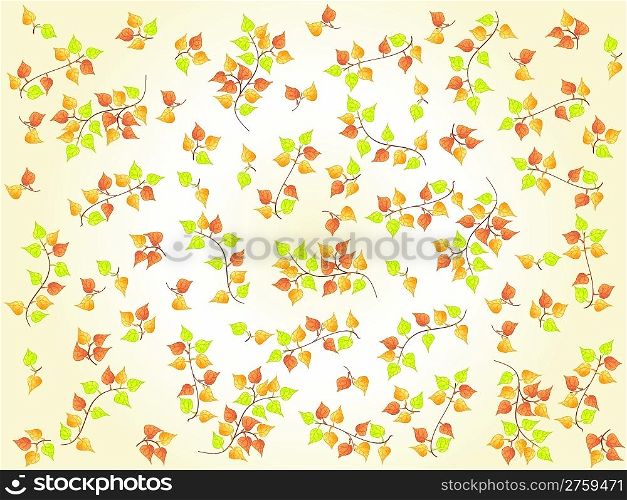 autumn fruits background. Vector