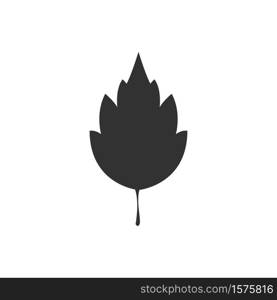 Autumn icon leaf. Flat icon leaves. Vector illustration