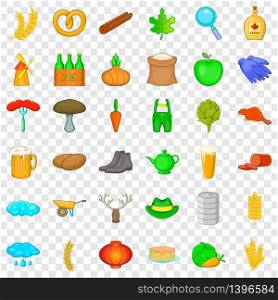Autumn icons set. Cartoon style of 36 autumn vector icons for web for any design. Autumn icons set, cartoon style