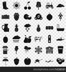 Autumn icons set. Simple style of 36 autumn vector icons for web for any design. Autumn icons set, simple style