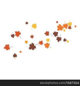 Autumn Leaf background template vector illustration