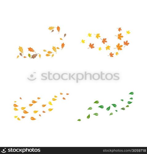autumn Leaf background template vector illustration