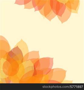 Autumn leaf background with space for text, vector illustration.