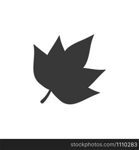Autumn leaf. Isolated icon. Nature and fall flat vector illustration