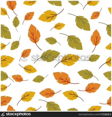 Autumn leaf seamless background wallpeper vector illustration