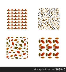 Autumn leaf seamless background wallpeper vector illustration