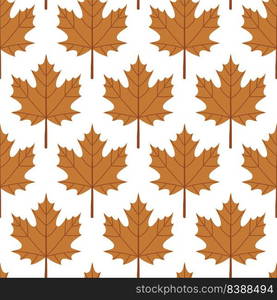 Autumn leaf seamless pattern vector simple leaves illustration