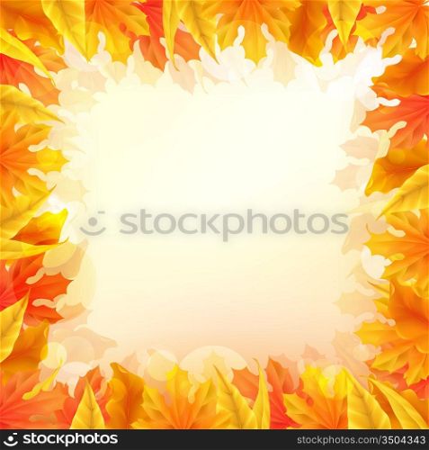 Autumn leaves background, vector