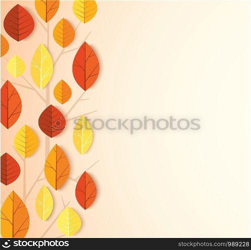 Autumn leaves background vector illustration EPS10
