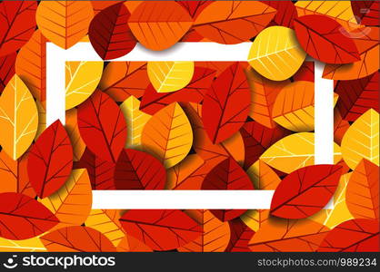 Autumn leaves background vector illustration EPS10