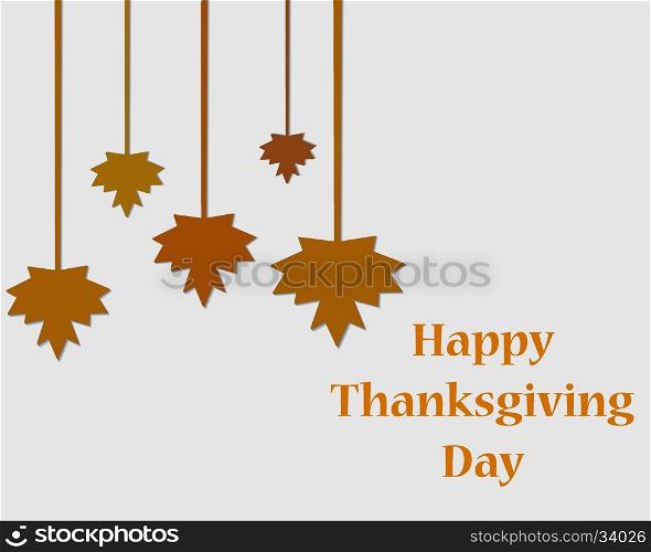 Autumn leaves background. Vector illustration.. Happy Thanksgiving Day celebrations greeting card design