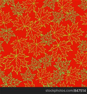 Autumn leaves, bright trace of outgoing summer, seamless pattern, vector illustration