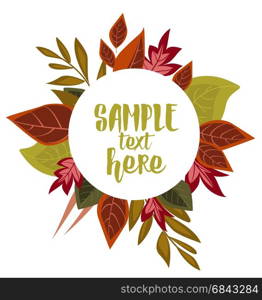 Autumn leaves decoration. Vector illustration Autumn leaves decoration. Colorful leaves