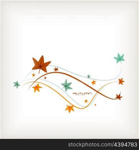 Autumn leaves nature vector background