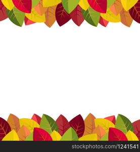 Autumn leaves on a white background. vector illustration. Autumn leaves on a white background