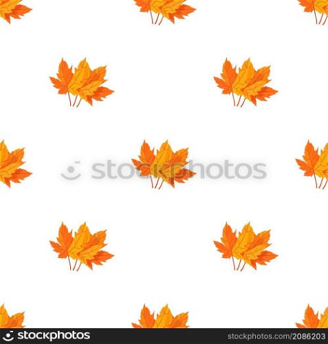 Autumn leaves pattern seamless background texture repeat wallpaper geometric vector. Autumn leaves pattern seamless vector